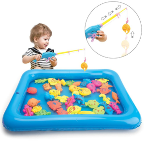 Juego de pesca milagrosa magnético con piscina